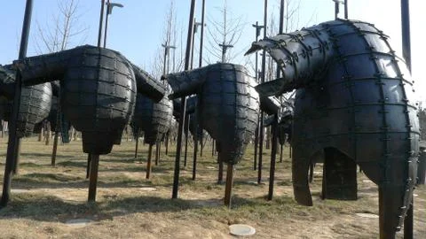 Halberd and armor Stock Photos