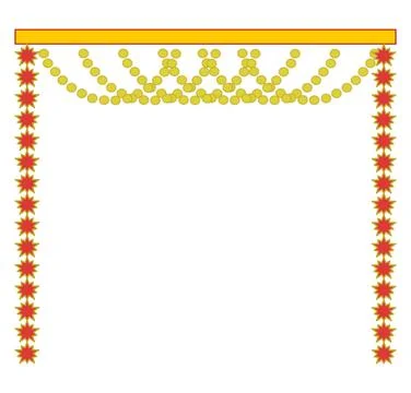 Haldi ceremony decoration elements, mehendi for Indian Wedding Invitation. .. Stock Illustration