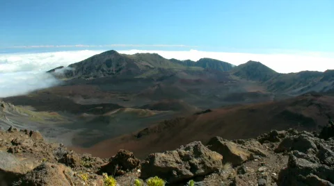 Haleakala pan right Stock Footage 96816