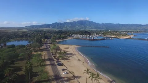 Haleiwa Harbor Mountain Video stock 49045285