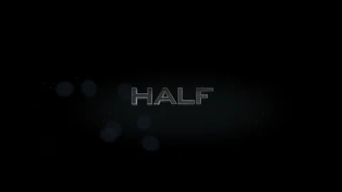 Half 3D title metal text on black alpha channel background Stock Footage 256916817