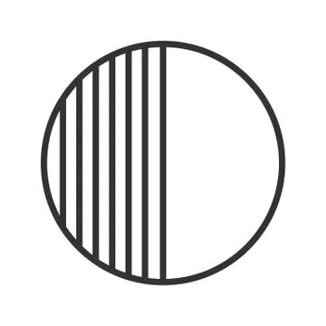 Half abstarct metaphor linear icon Stock Illustration