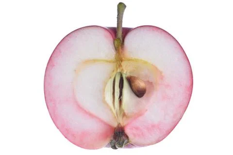 Half apple isolated on white Stock Photos