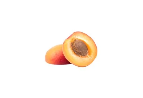 Half of apricot Stock Photos
