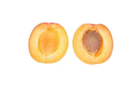 Half of apricot Stock Photos