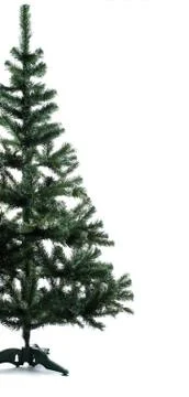 Half of Artificial Christmas Tree Stock Photos