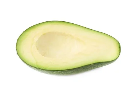 Half of an avacado fruit isolated Stock Photos