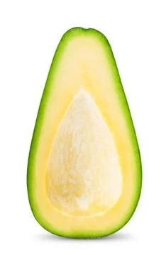 Half of avocado isolated Stock Photos