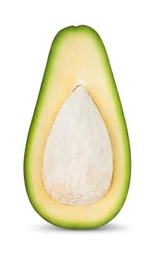 Half of avocado isolated Stock Photos