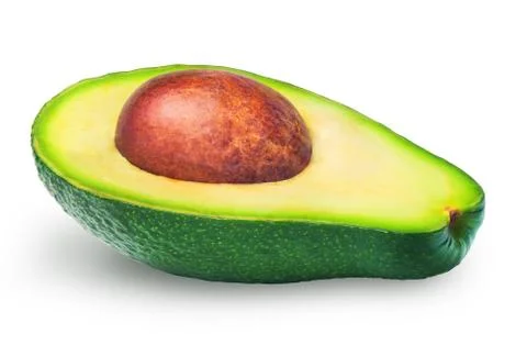 Half of avocado isolated Stock Photos