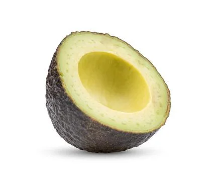 Half avocado isolated on white Stock-Fotos