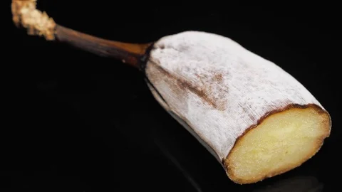 Half a Banana Defrosting Stock Footage 77427358