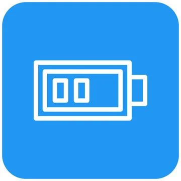 Half Battery Vector Icon Design Illustration Stock Illustration