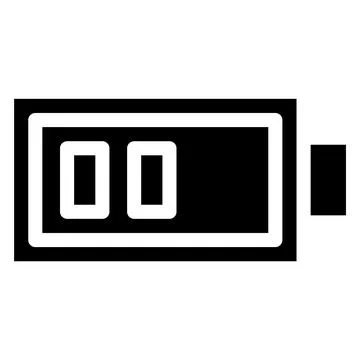 Half Battery Vector Icon Design Illustration Stock Illustration