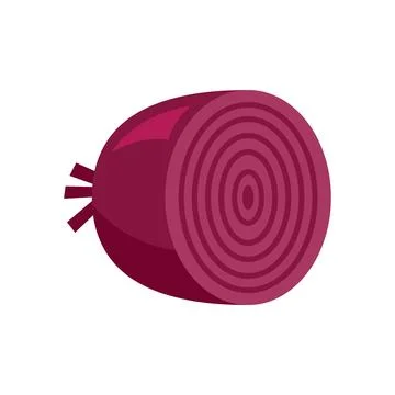 Half beet icon flat isolated Stock Illustration