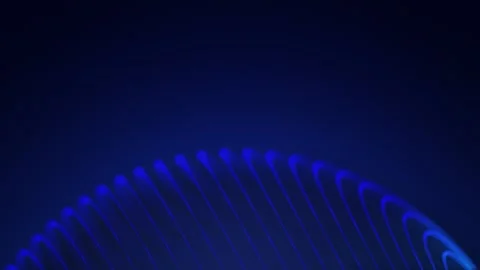 Half of blue sphere on blue background. Blue orb on half of screen. Looped .. Stock Footage 285521732