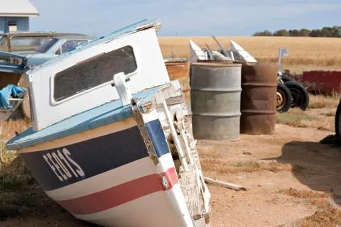 Half a boat Stock Photos