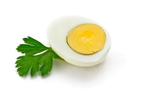 Half boiled egg Stock Photos