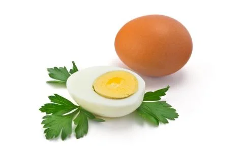 Half boiled egg Stock Photos