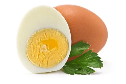 Half boiled egg Stock Photos