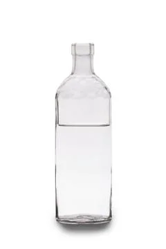 Half bottle of strong alcohol Stock Photos
