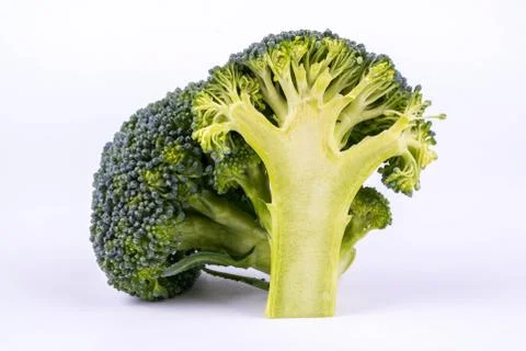 Half of broccoli Stock Photos