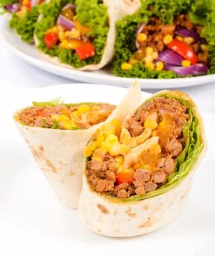 Half burrito Stock Photos