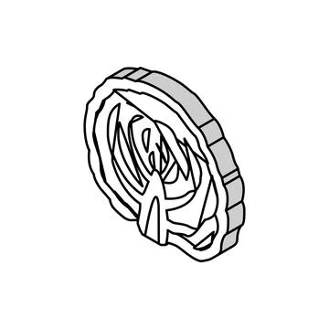 Half of cabbage vegetable isometric icon vector illustration Stock Illustration