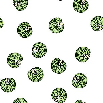 Half of cabbage vegetable vector seamless pattern Illustrazione stock
