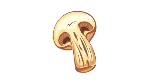Half champignon icon animation Stock Footage 152556296