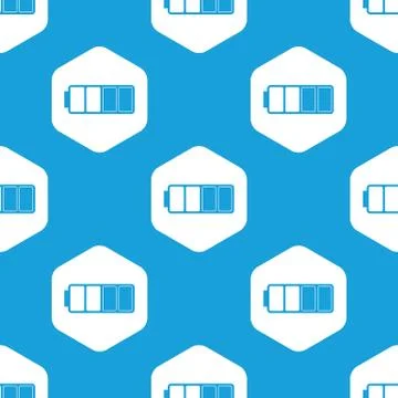 Half charged battery hexagon pattern イラスト素材