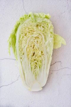 Half of Chinese Cabbage face up Stock Photos