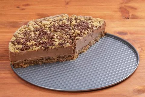 Half Chocolate cake Stock Photos