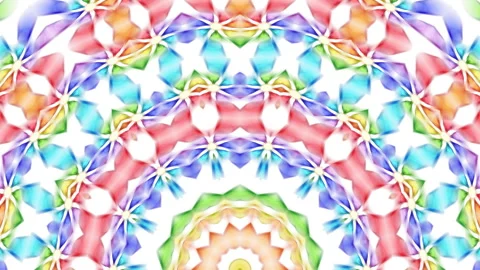 Half circle background with metamorphoses of colorful elements. Stock Footage 258635841