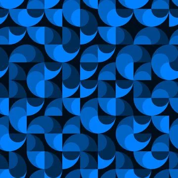 Half circle elements modern seamless pattern. Irregular chaotic print texture Stock Illustration