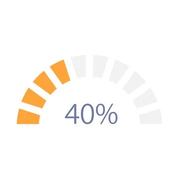 Half circle infographic chart design template Illustrazione stock