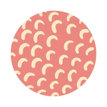 Half circle organic pattern block style イラスト素材