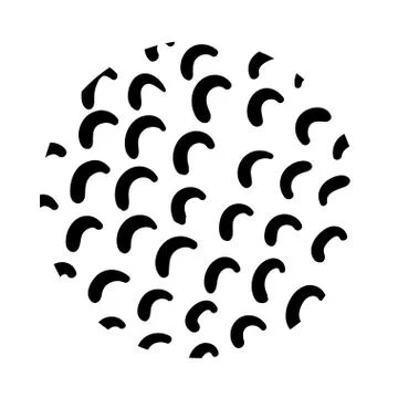 Half circle organic pattern line style Stock Illustration