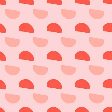 Half Circle Pattern Background Red and Pink Tones Stock Illustration