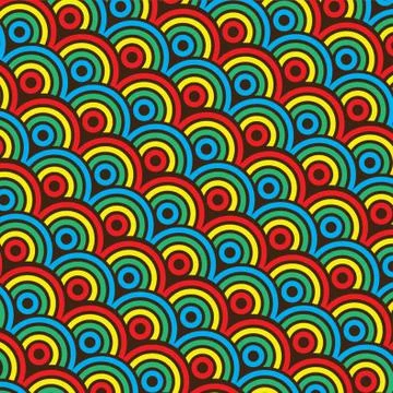 Half Circle Pattern Illustrazione stock
