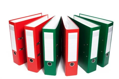 Half circle of ring binders Foto stock