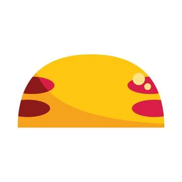 Half circle shape abstract background design element in warm colors Stock Illustration