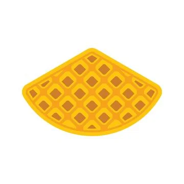 Half circle waffle is isolated on a white background Stock Illustration