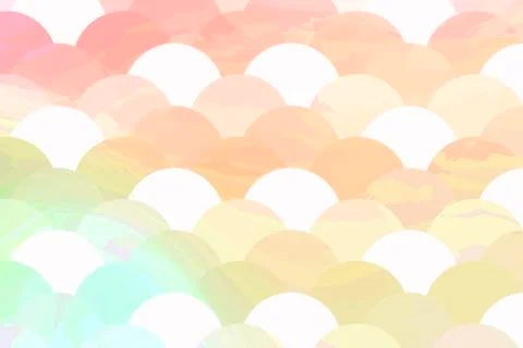 Half circular patterned illustrative and colorful designed wallpaper Stock Illustration