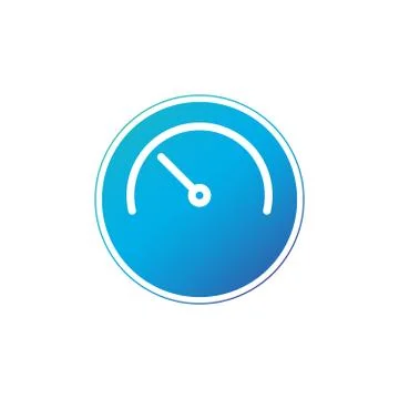 Half Clock in circle , linear icon. Vector illustration isolated on white Stock Illustration