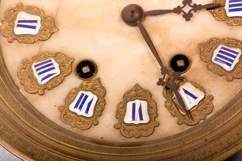 Half of clock dial Stock Photos