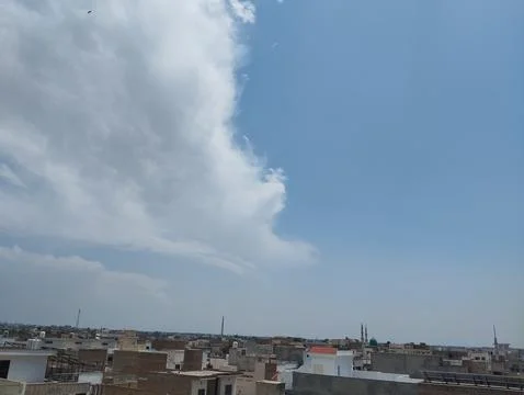 Half clouds Half clear Sky Stock Photos