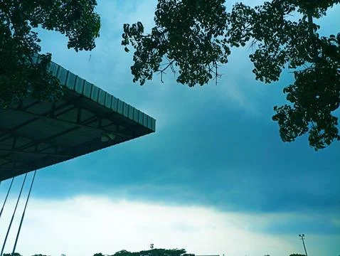 Half cloudy cloud Stock Photos