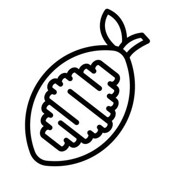 Half cocoa icon outline vector. Chocolate food Stock-Illustration