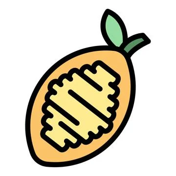 Half cocoa icon vector flat 스톡 일러스트